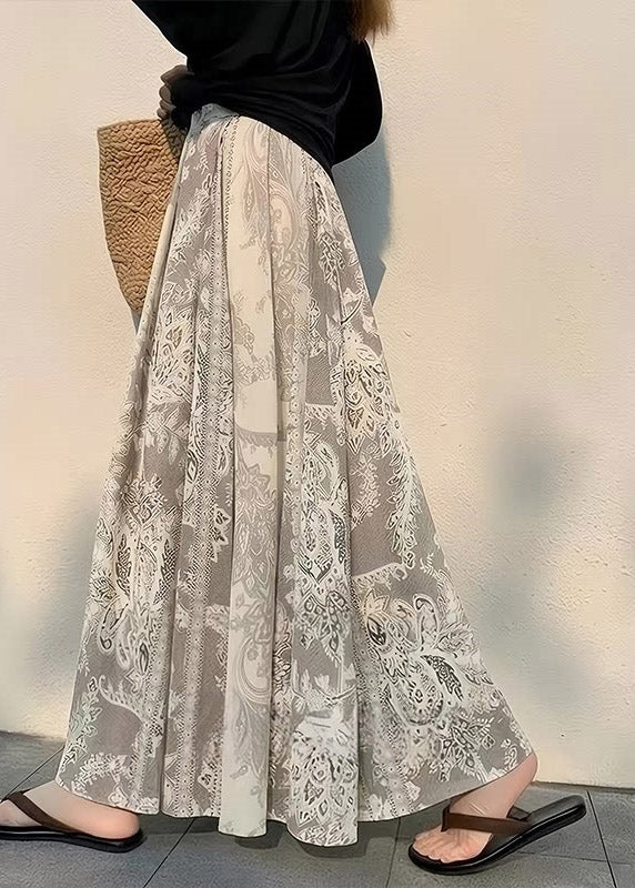Bohemian Print High Waist Maxi Skirt Summer