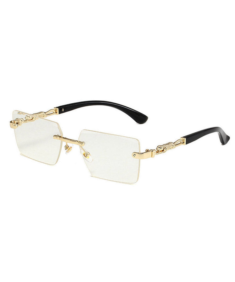 Boho Black Metal Alloy Patchwork Sunglasses
