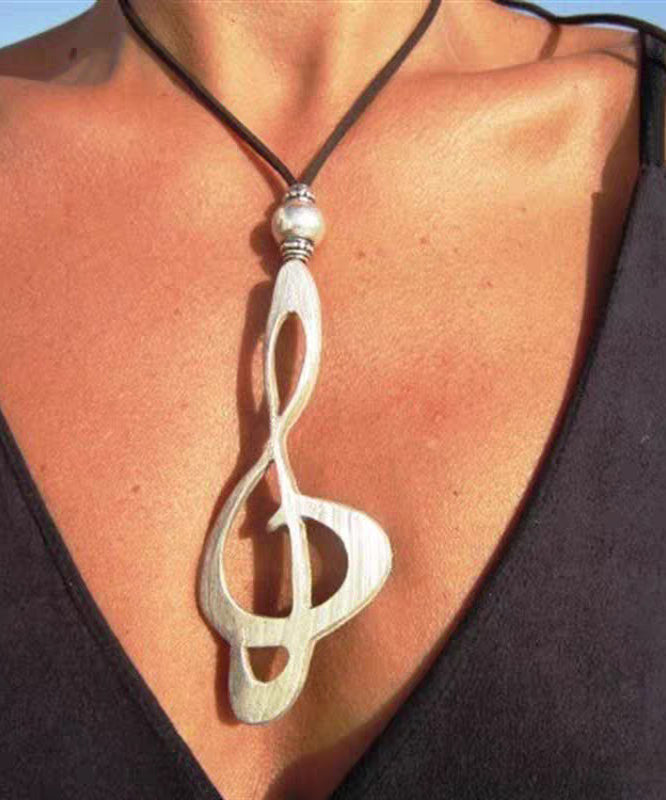 Boho Silver Alloy Leather Pearl European American Pendant Necklace