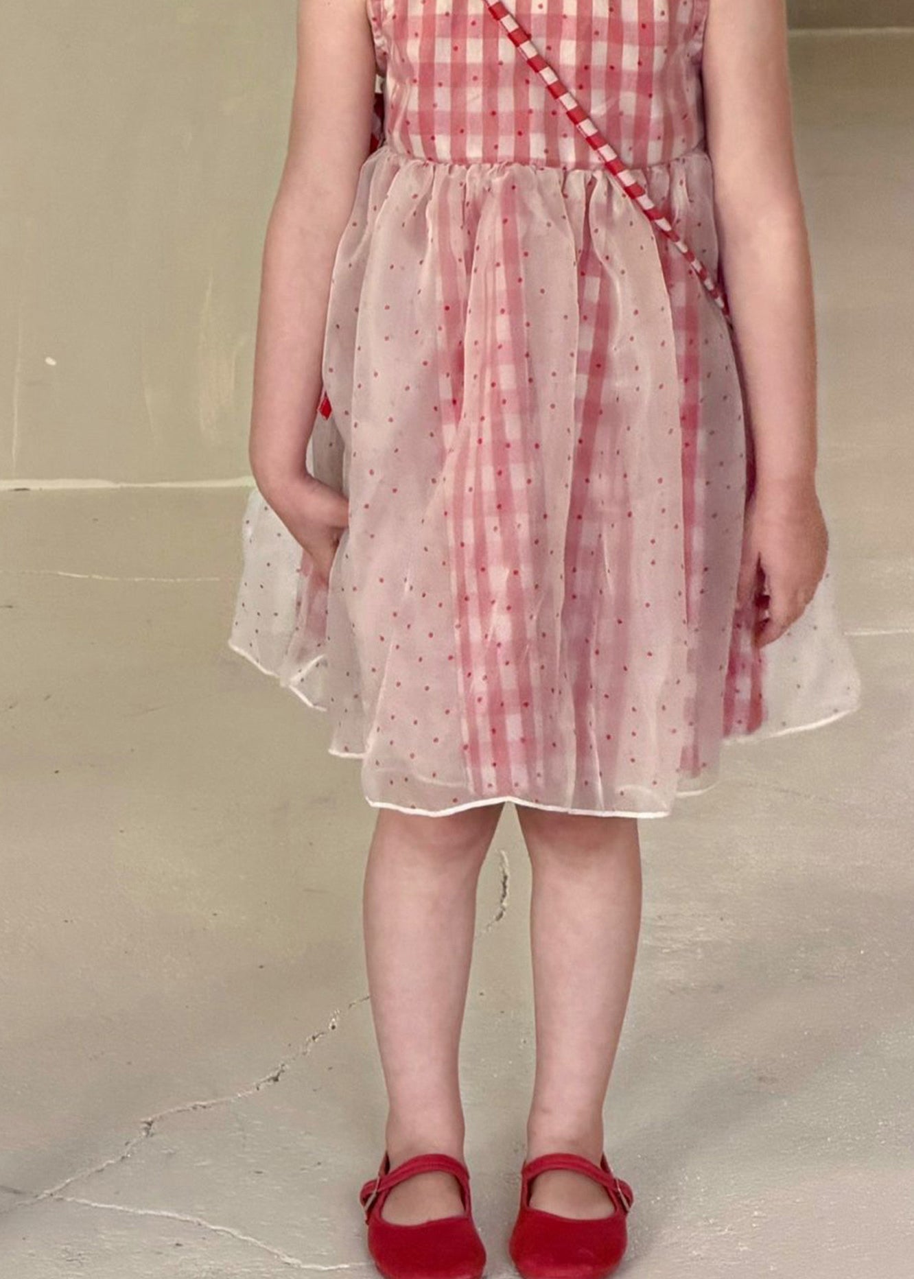 Boutique Red Plaid Patchwork Tulle Baby Girls Maxi Dresses Sleeveless