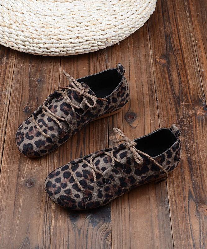 Casual Splicing Penny Loafers Lace Up Khaki Suede