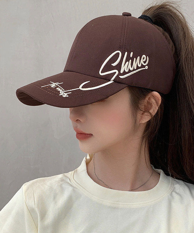 Chic Beige Graphic Embroideried Baseball Cap Hat