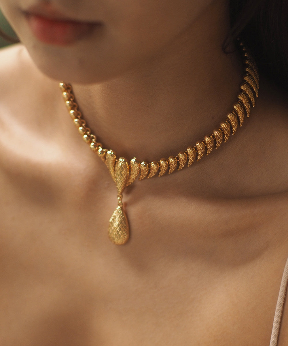 Handmade Golden High Quality Copper Choker