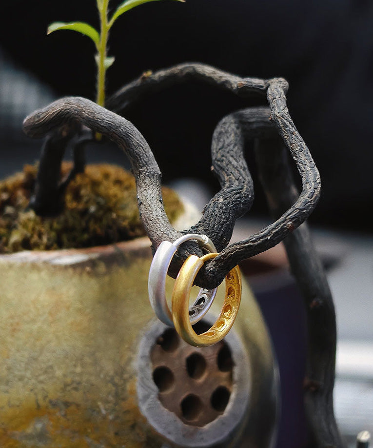 Handmade Original Design Silver Hoop Earrings