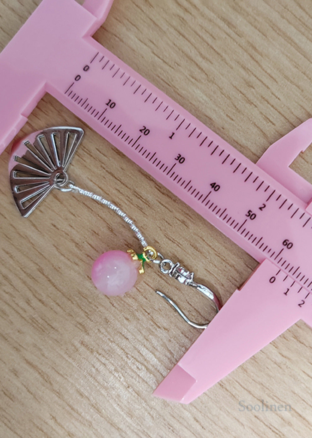 Stylish Gradient Color Crystal Sector Stainless Steel Drop Earrings