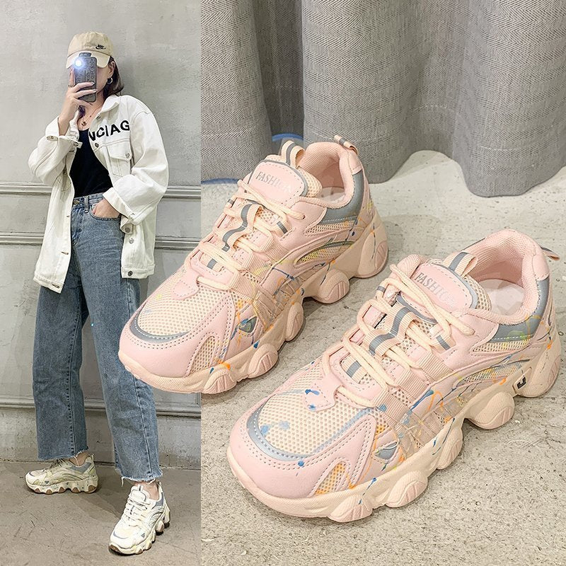 Luminous super fire daddy shoes women trend sneakers-1