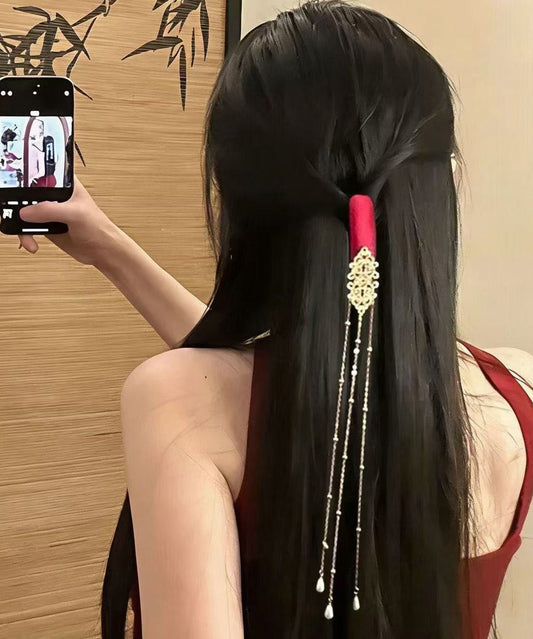 2026 New Red Tassel Chinese Style Hairpin