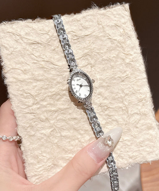 2026 New Silk Alloy Zircon Quartz Movement Watches