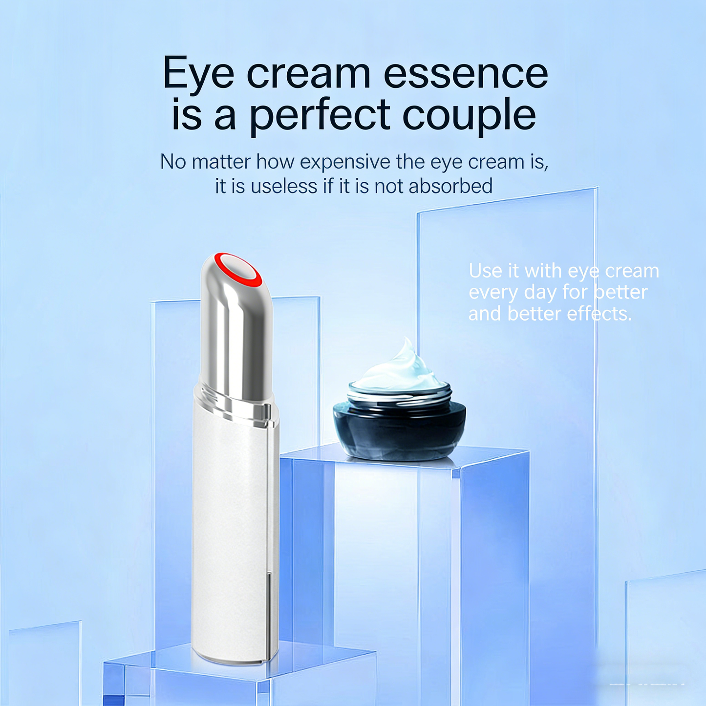 Electric beauty instrument for eye care massage, beauty eye instrument introduction stick, facial essence introduction and beauty device