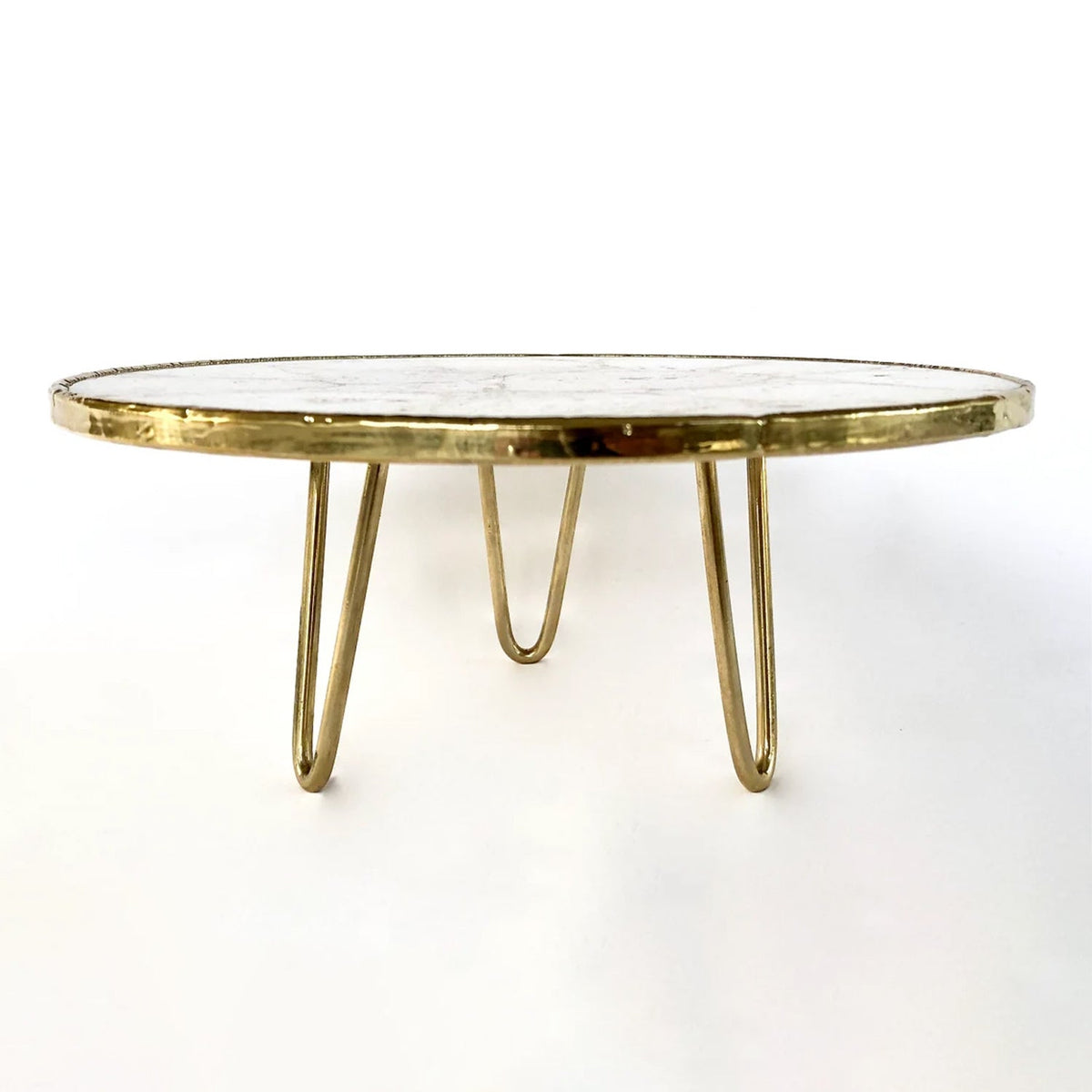 White Crystal Agate Cake Stand/Centerpiece/Display Stand/Tray 10" Round-3