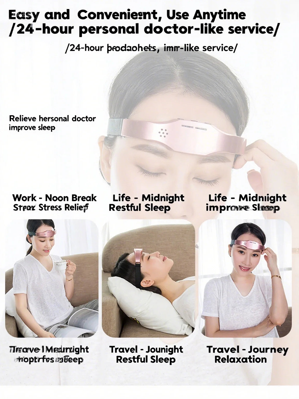 Head massager, pulse-type forehead and head massage device for sleep aid