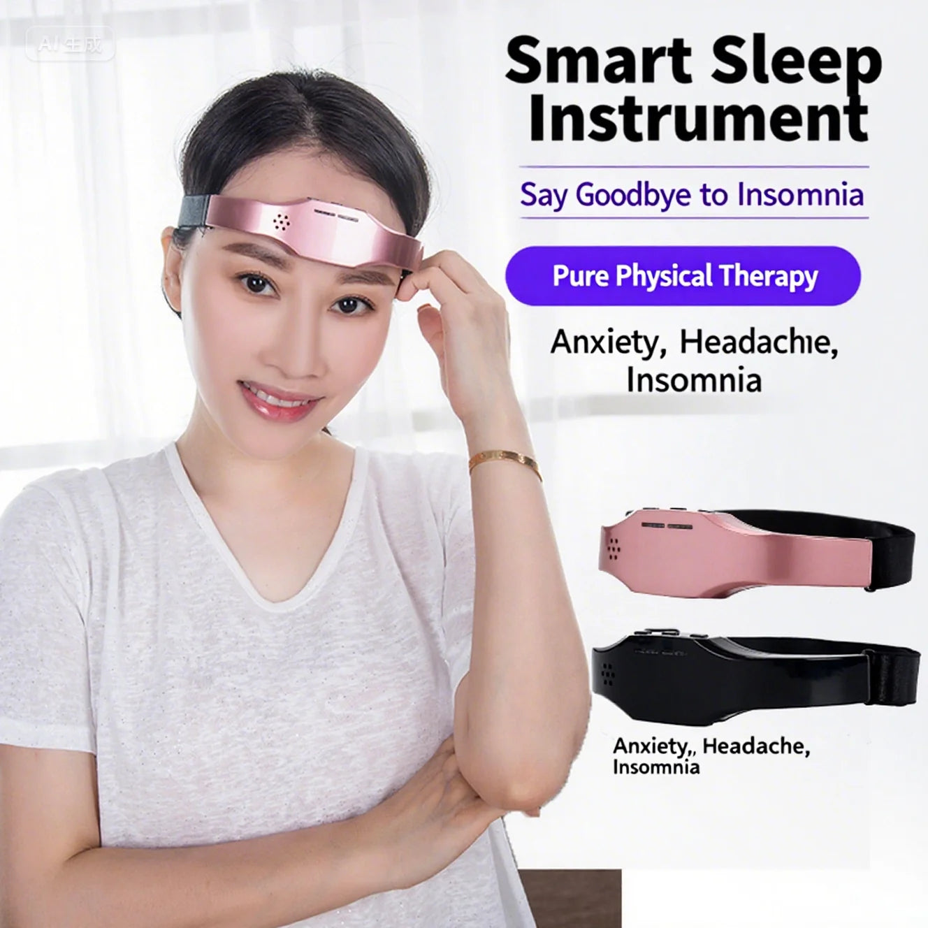 Head massager, pulse-type forehead and head massage device for sleep aid