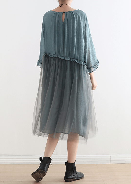 Light Print2 Tull Maxi dresses patchwork chiffon Summer Dresses