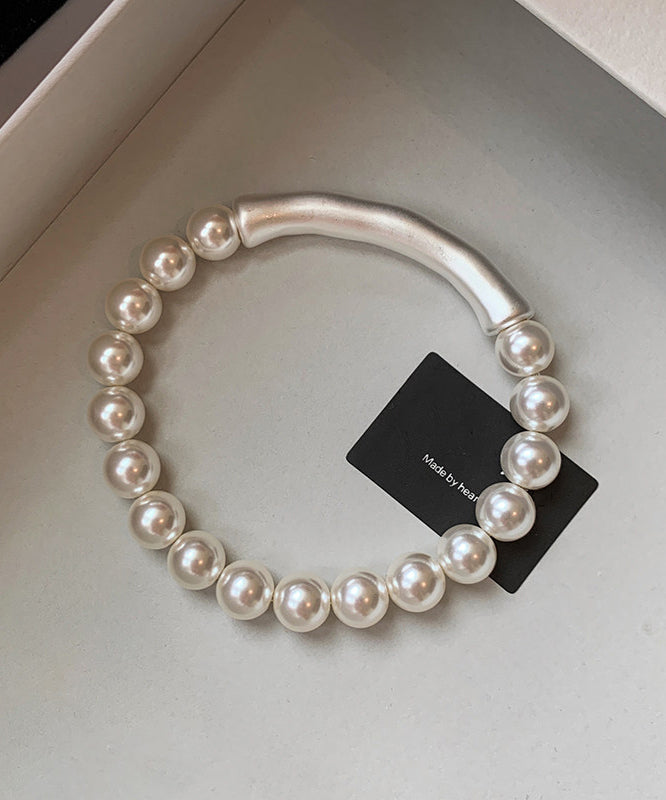 Beautiful White Pearl Bamboo Joint Bracelet