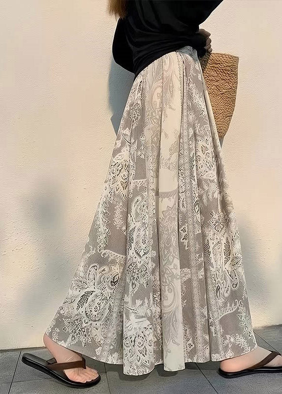 Bohemian Print High Waist Maxi Skirt Summer