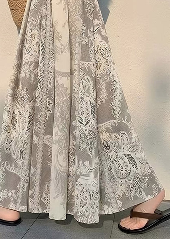 Bohemian Print High Waist Maxi Skirt Summer