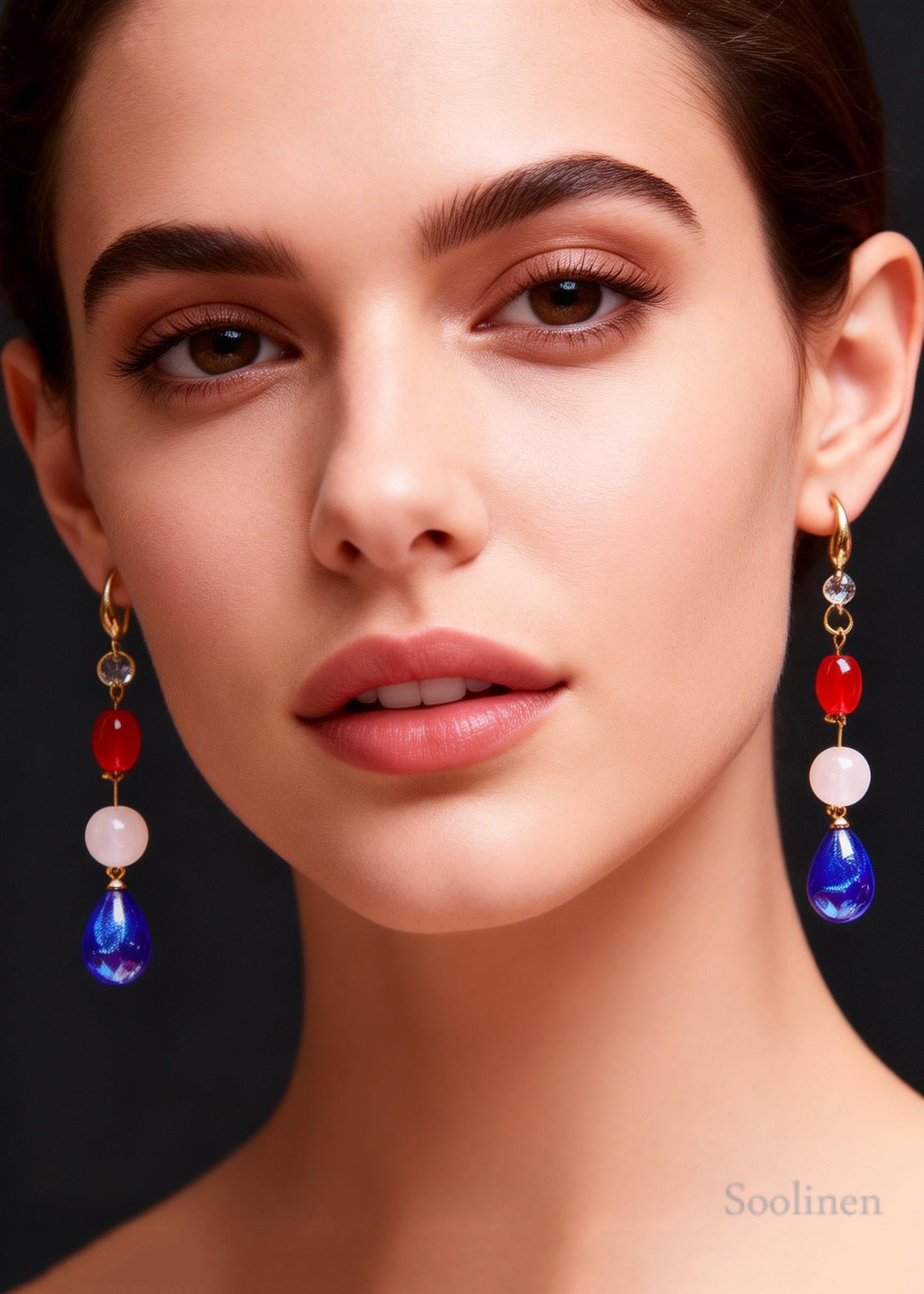 Boho Blue Water Droplet Acrylic Drop Earrings