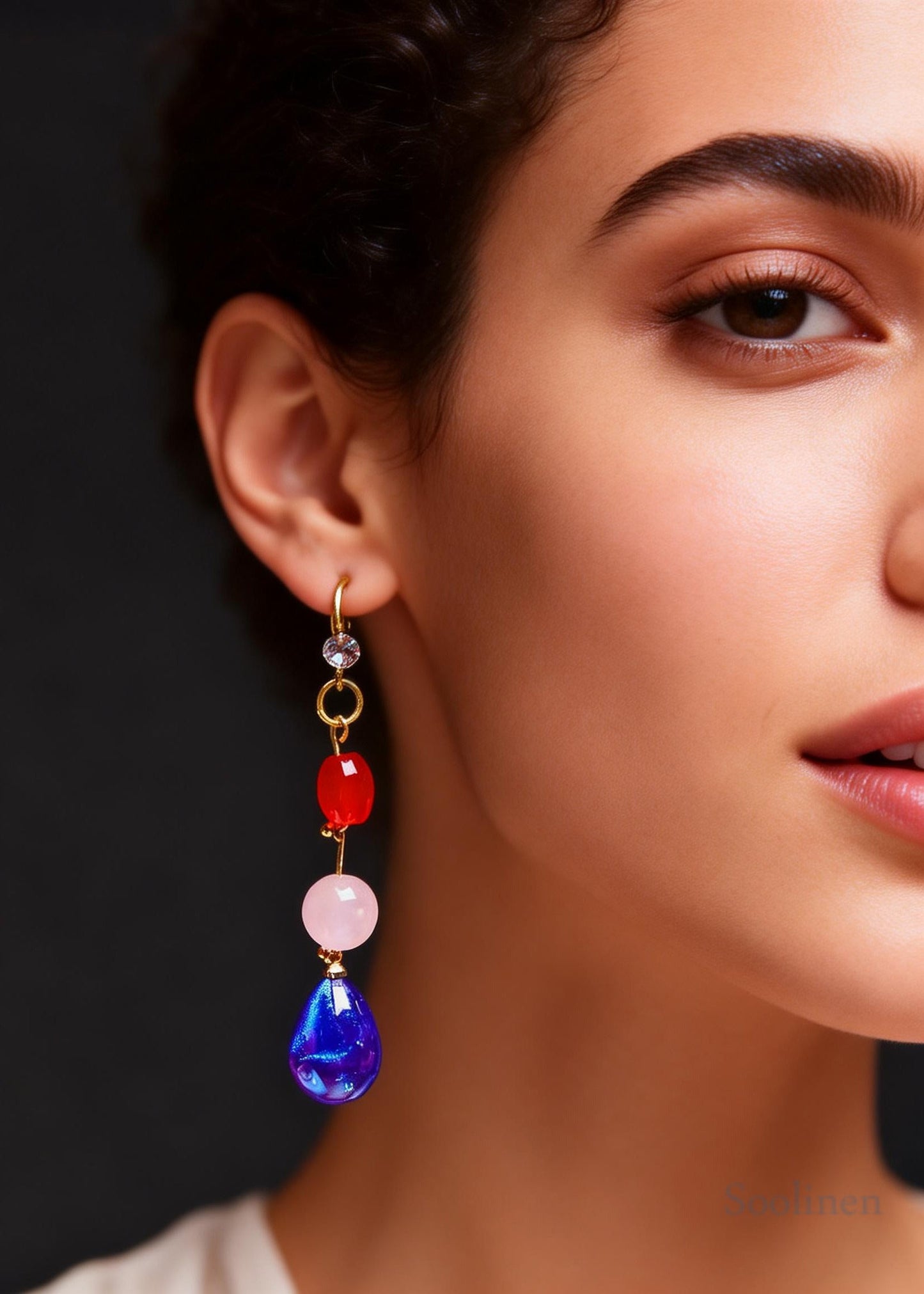 Boho Blue Water Droplet Acrylic Drop Earrings