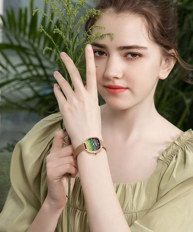 Boutique Green Stainless Steel Quartz Movement Waterproof Watches