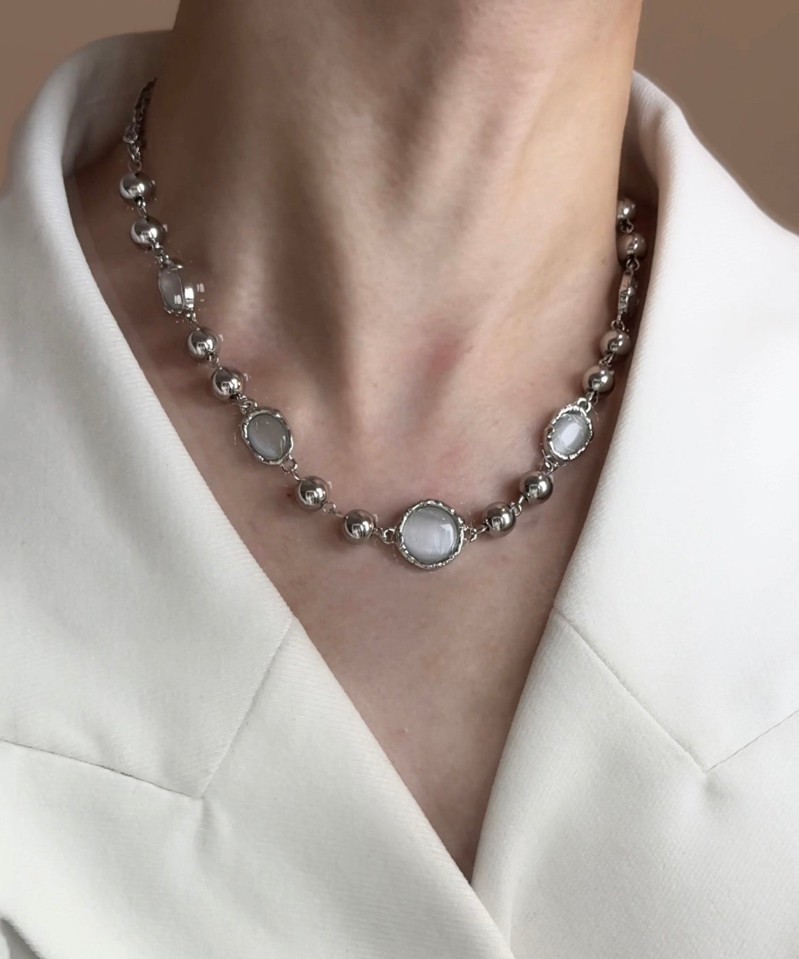 Boutique Opal High Quality Tungsten steel Choker