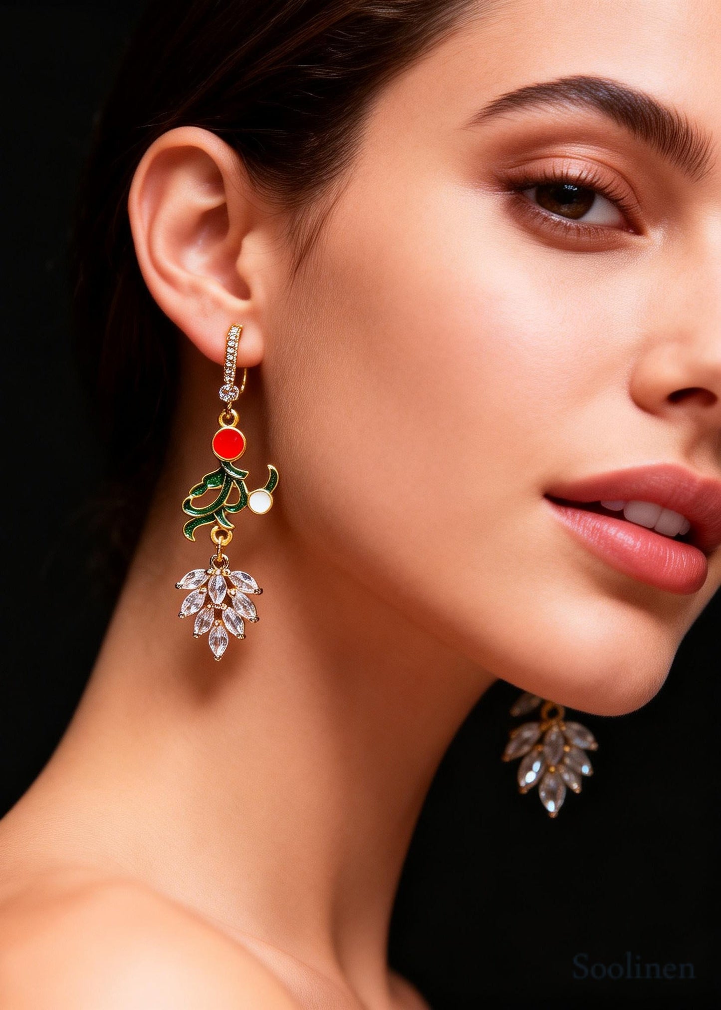 Boutique Zircon Gilding Metal Drop Earrings