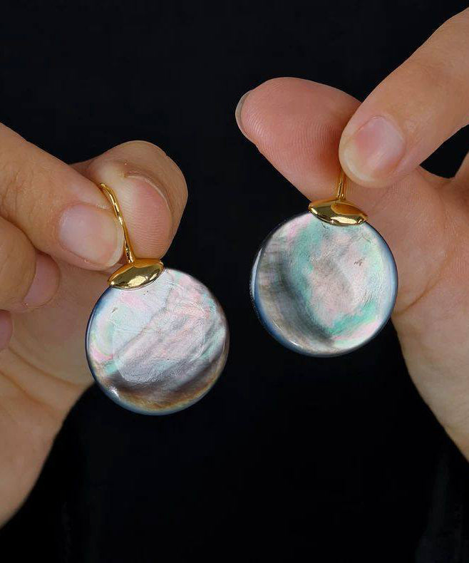 Casual Silk Copper Alloy Shell Drop Earrings