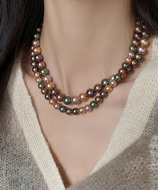 Classy Multicolour Pearl High Quality Collar Necklace