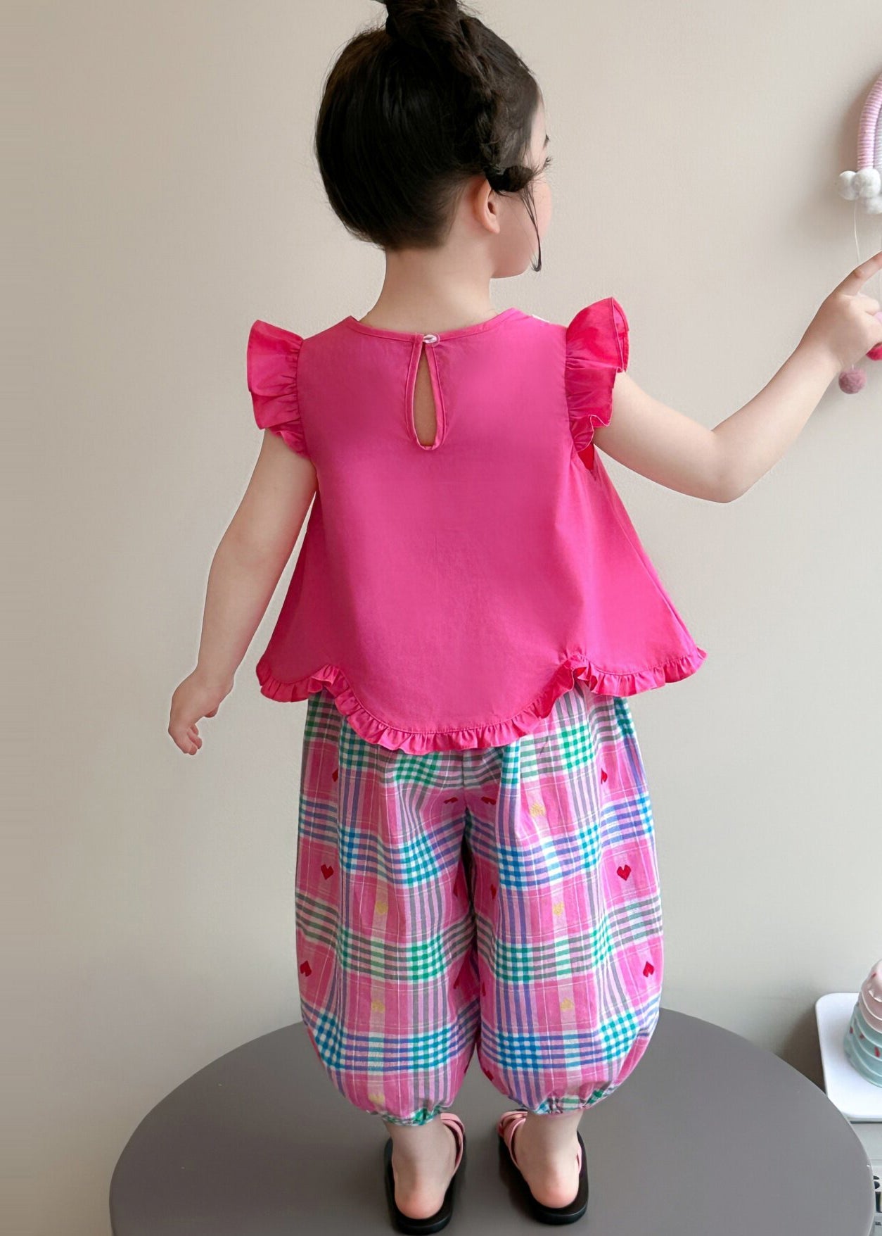 Cute Rose Ruffled Rabbit Cotton Baby Girls Two Pieces Set Summer