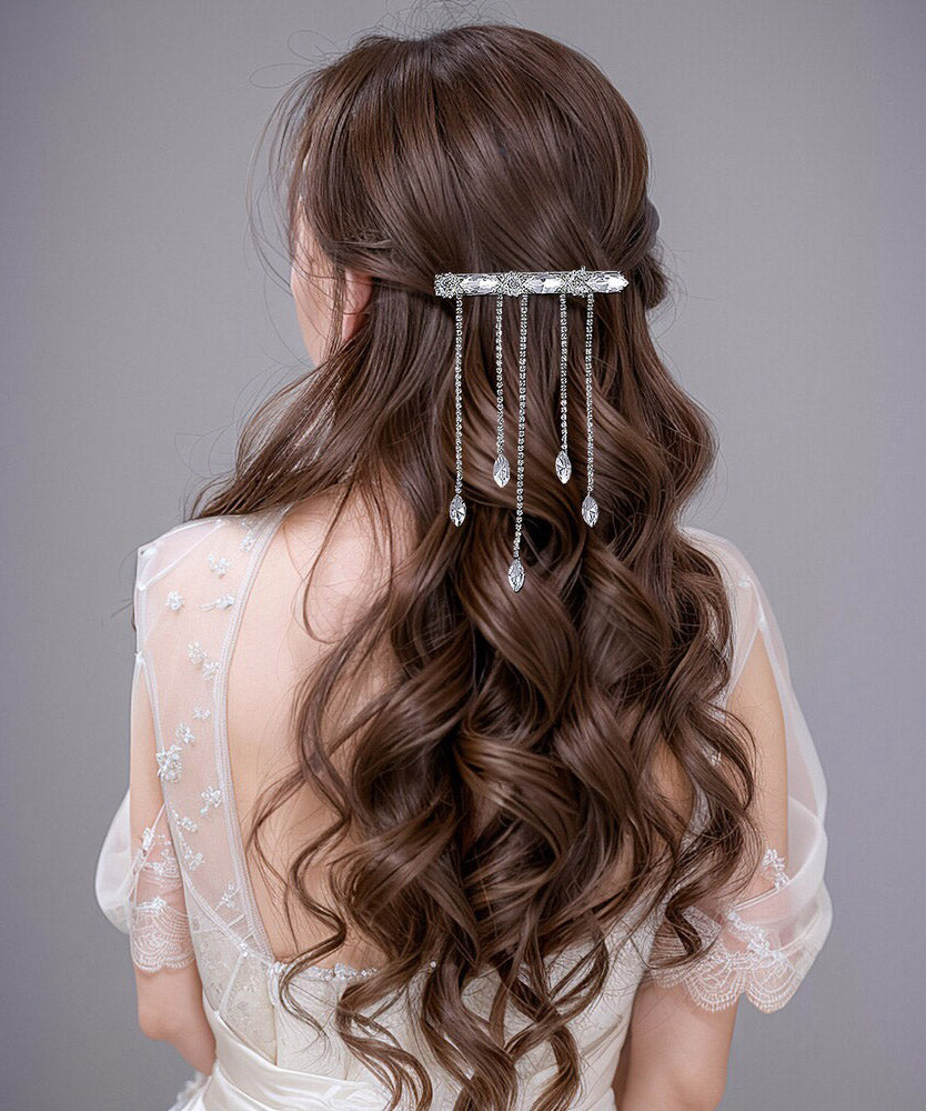 DIY Silk Alloy Zircon Tassel Hairpin