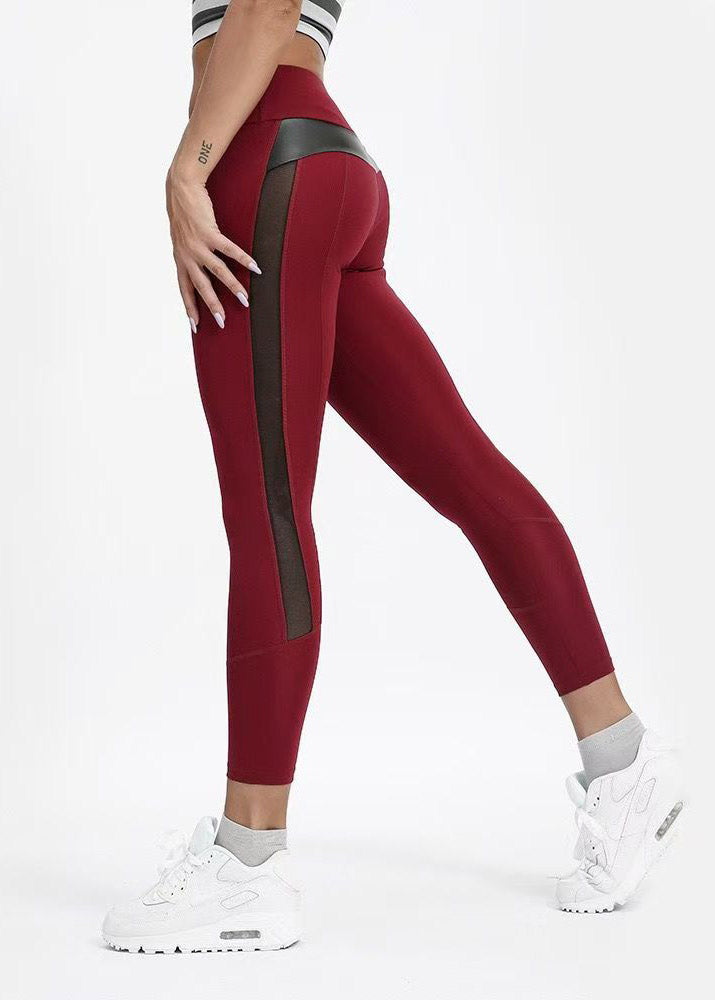 Dynamic Black Tummy Control Mesh Panel Leggings Capri