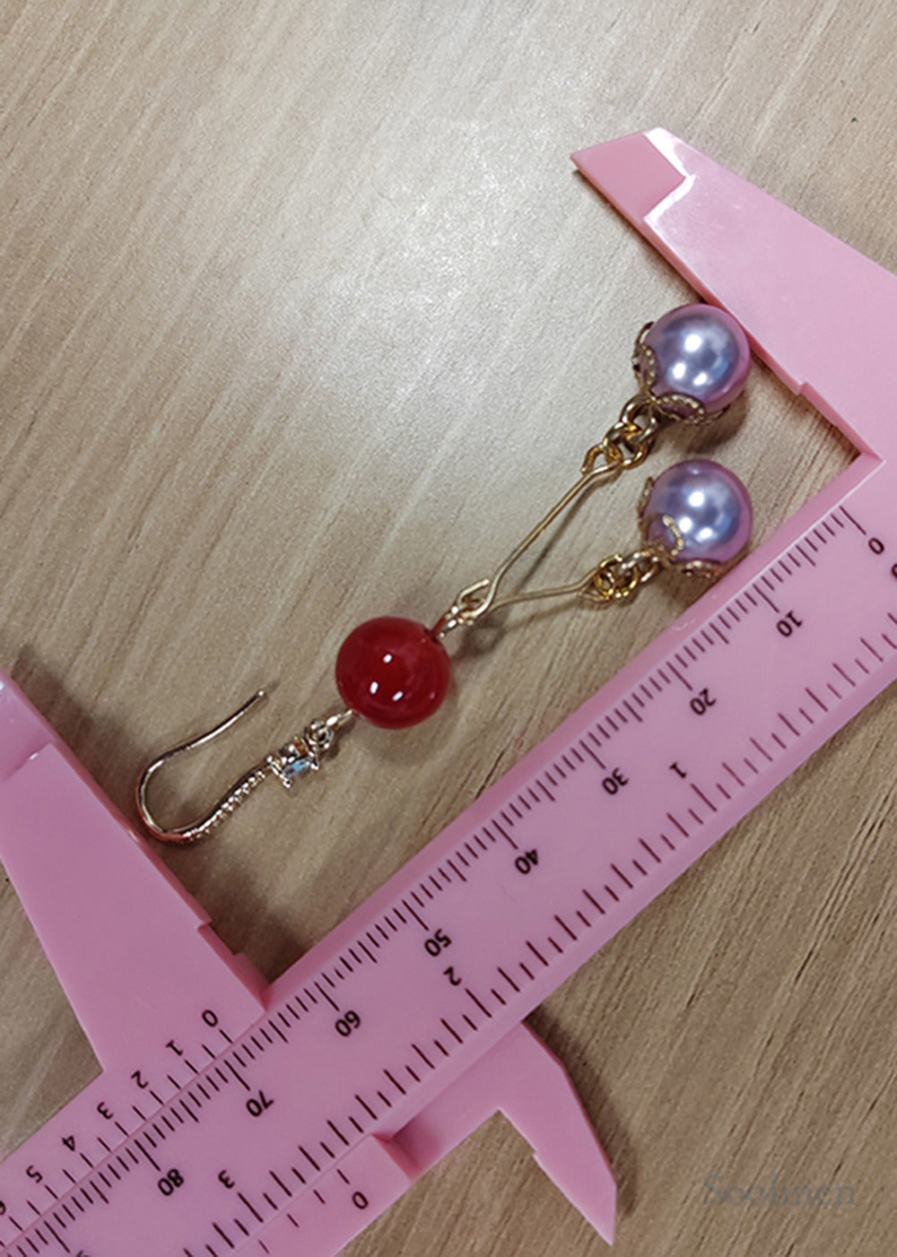 Elegant Purple Pearl Zircon Drop Earrings