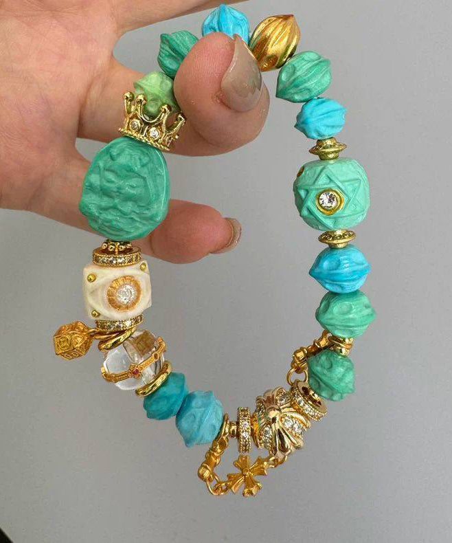 Fashion Alloy Zircon Mermaid Princess Charm Bracelet