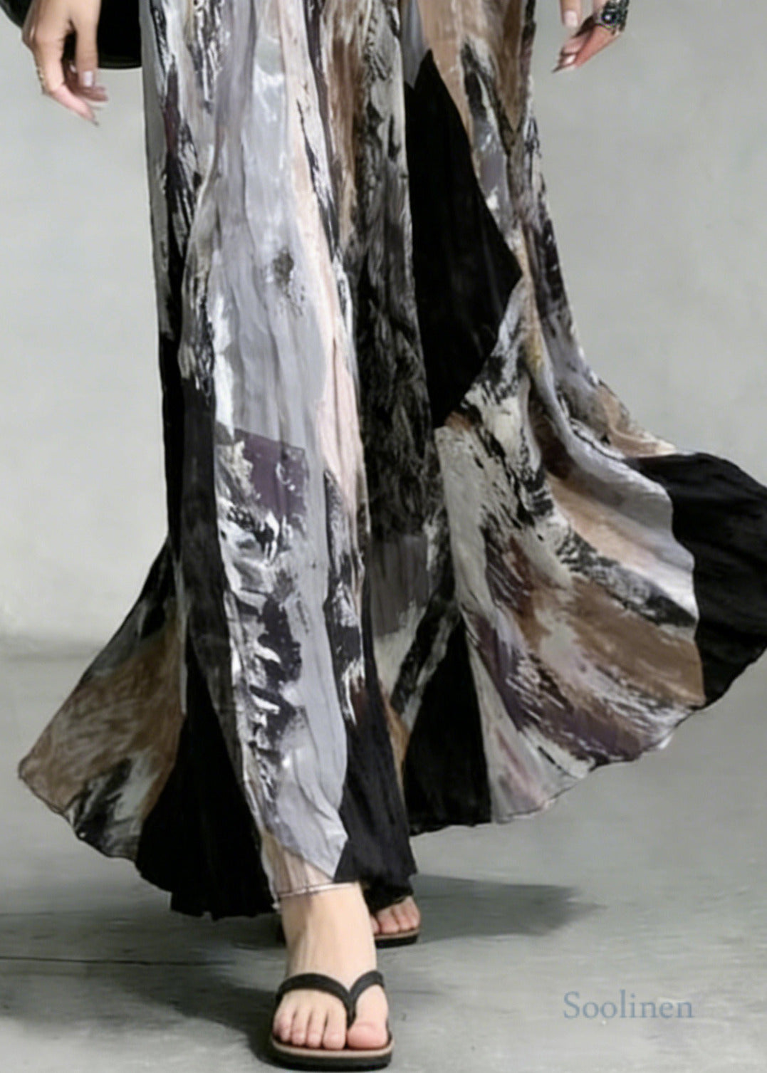 Fashion Black Oversized Exra Large Hem Cotton Skirt Spring