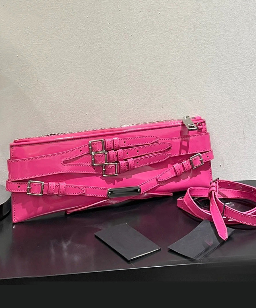 Fashion Green Patent Leather Strap Design Shoulder Bag