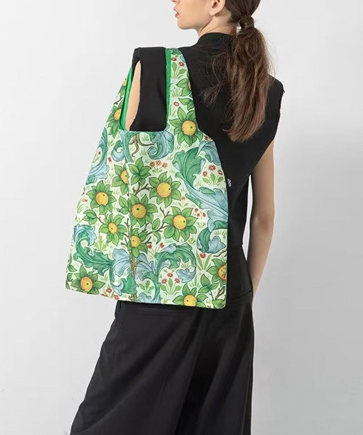 Fashion Green Print Portable Large Capacity Shoulder Bag