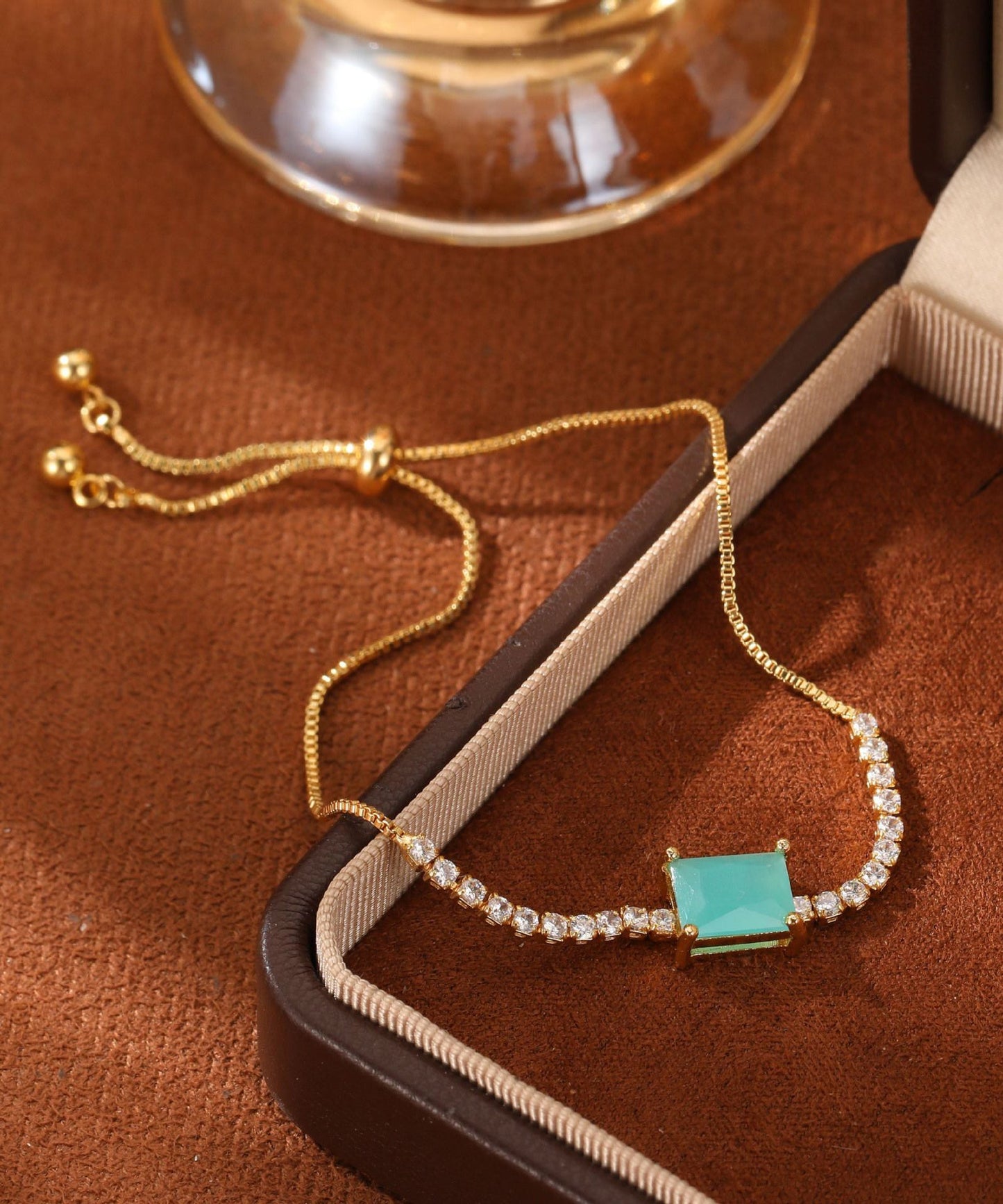 Fashion Pink Alloy Zircon Gem Stone Tassel Pendant Necklace