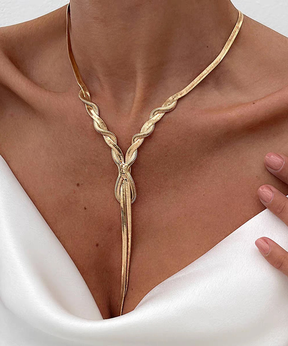 Fine Gold Copper Alloy SerpentinePrincess Necklace