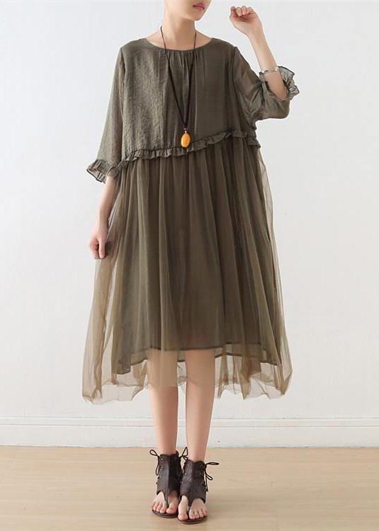 Light Print5 Tull Maxi dresses patchwork chiffon Summer Dresses