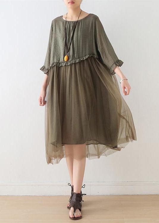 Light Print4 Tull Maxi dresses patchwork chiffon Summer Dresses
