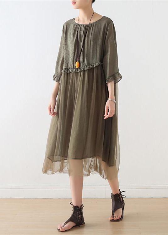 Light Print3 Tull Maxi dresses patchwork chiffon Summer Dresses