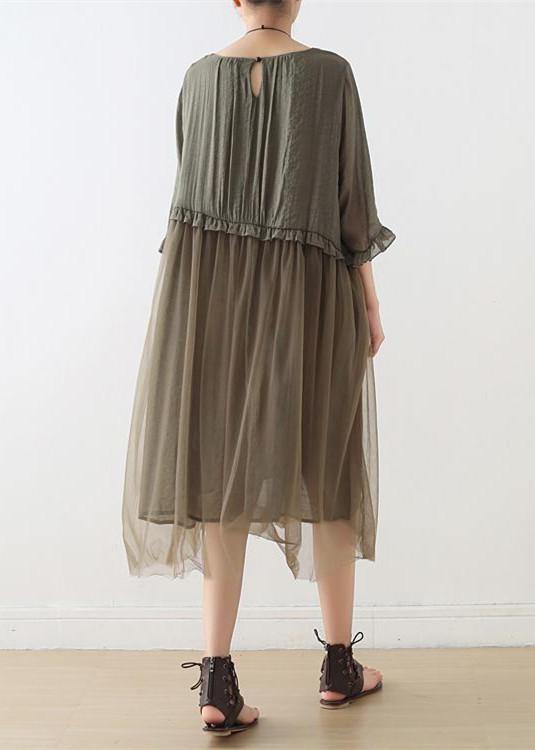 Light Print5 Tull Maxi dresses patchwork chiffon Summer Dresses