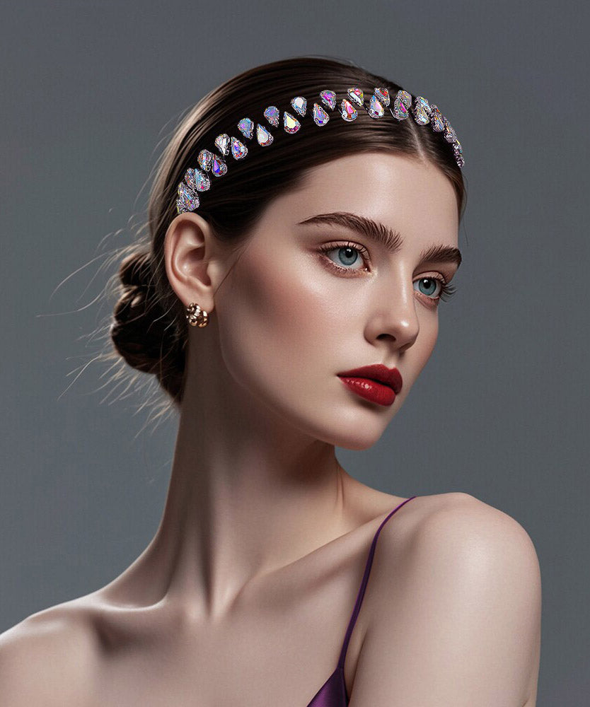 Handmade Rainbow Acrylic Zircon HairPiece