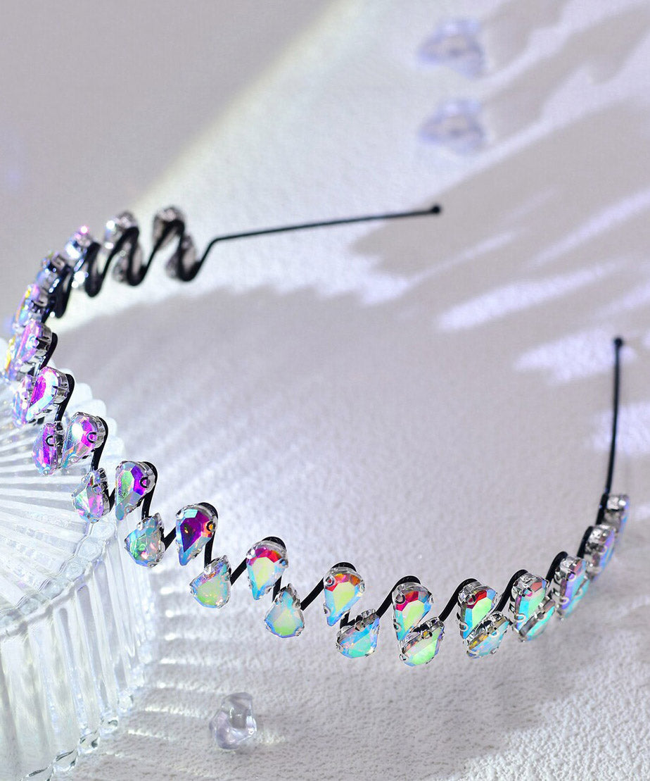 Handmade Rainbow Acrylic Zircon HairPiece