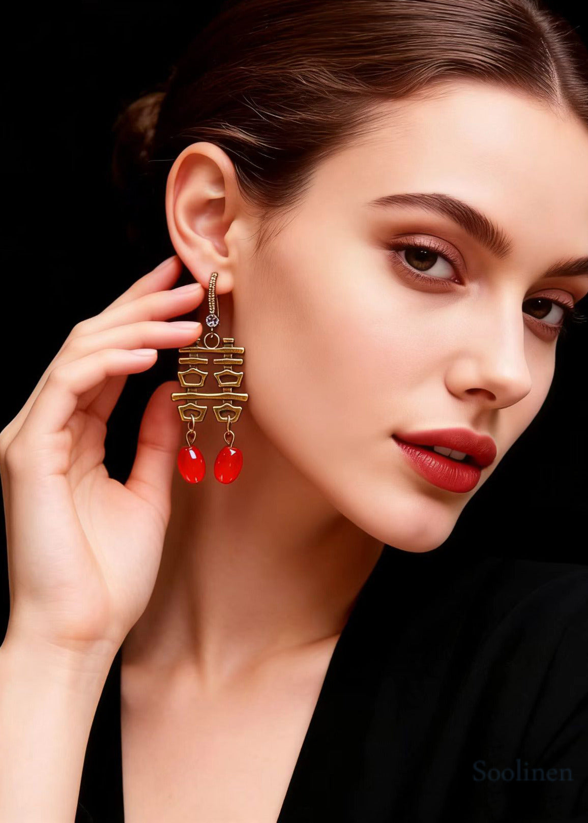 Handmade XI Character Copper Retro Wedding Drop Earrings