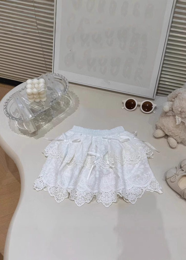 Lovely Print Kids Top And Skirts Two Piece Set Short Sleeve