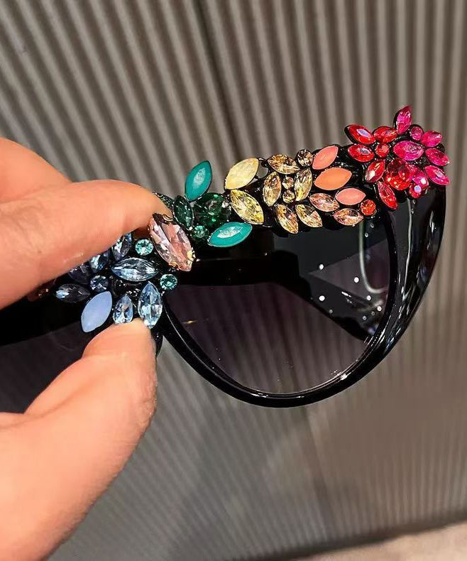 Luxury Rhinestone Large Frame Personalized Sunglasses