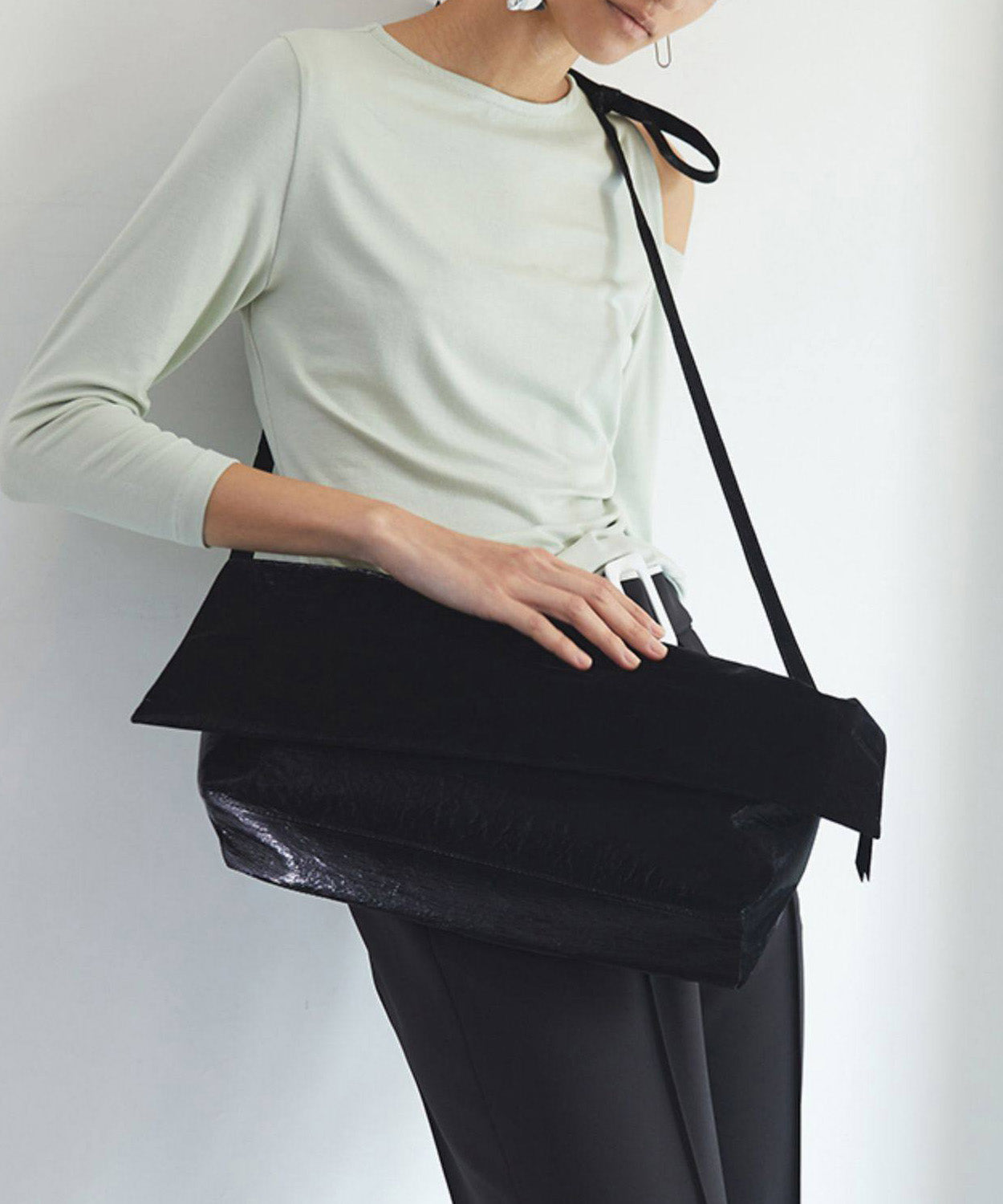 New Black Faux Leather Versatile Shoulder Bag
