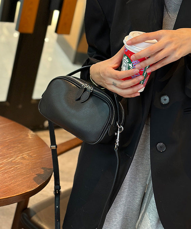 New Coffee Calf Leather Versatile Tote Camera Bag