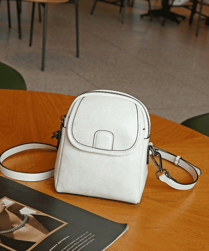 New Fashion Versatile Coffee Calf Leather Crossbody Bag