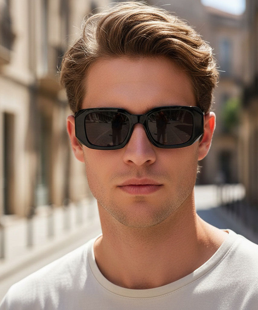 New White Polygonal Fashion Sunglasses